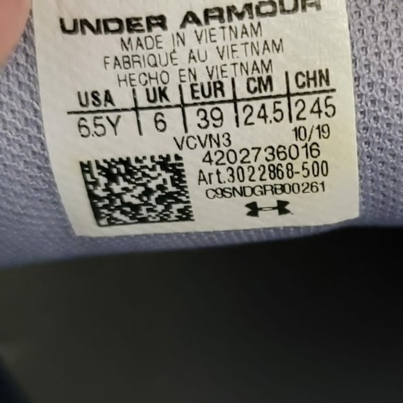 Under Armour Charged Rogue 2 3022868-500 Girls Sz 5.5Y Running Shoes Sneakers - Picture 7 of 7